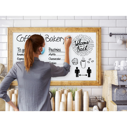 Marcatore per lavagne bianche Edding 28 EcoLine punta tonda - tratto 1,5-3 mm nero - 4-28001